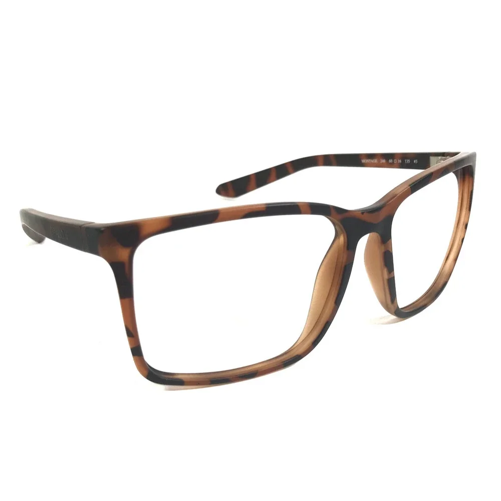 Dragon Eyeglasses Frames MONTAGE 246 Matte Tortoise Brown Square 60-16-135